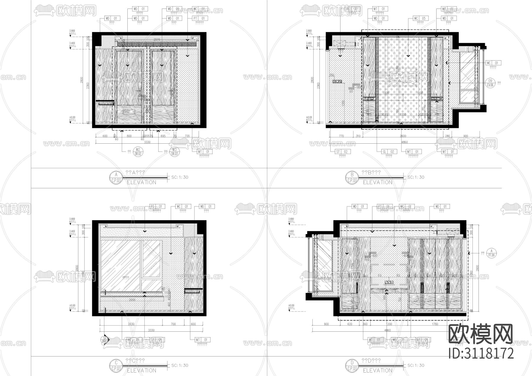 住宅家居全套cad图库下载（渲染图2）