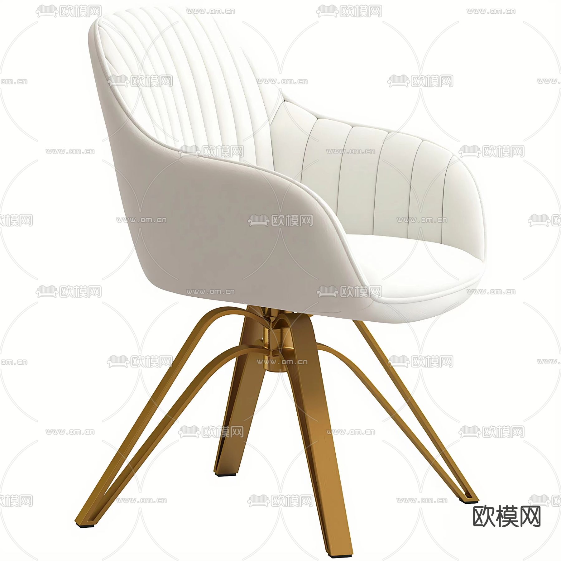 轻奢休闲椅 扶手椅3d模型下载（渲染图2）