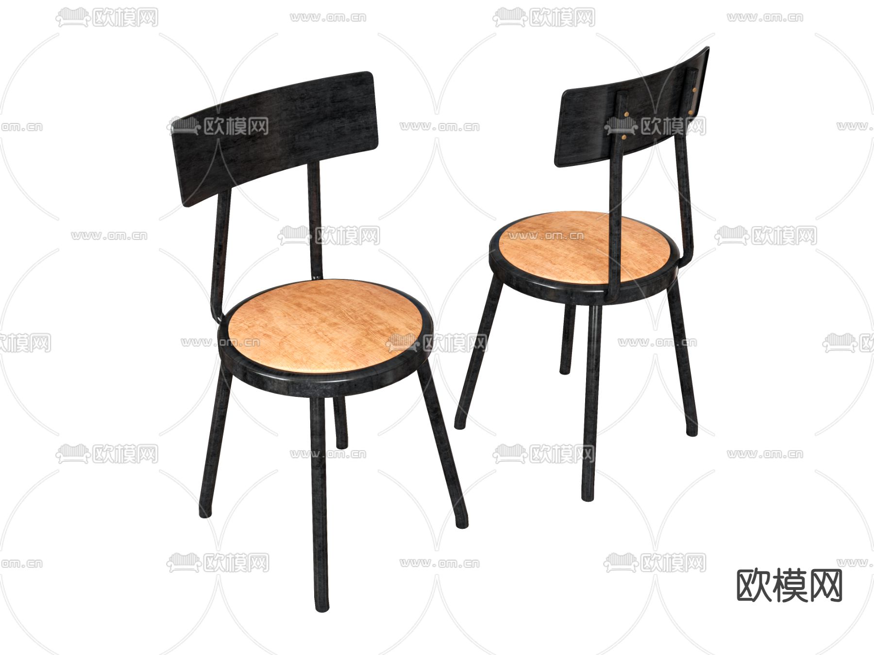 现代餐椅 椅子su模型下载（渲染图1）