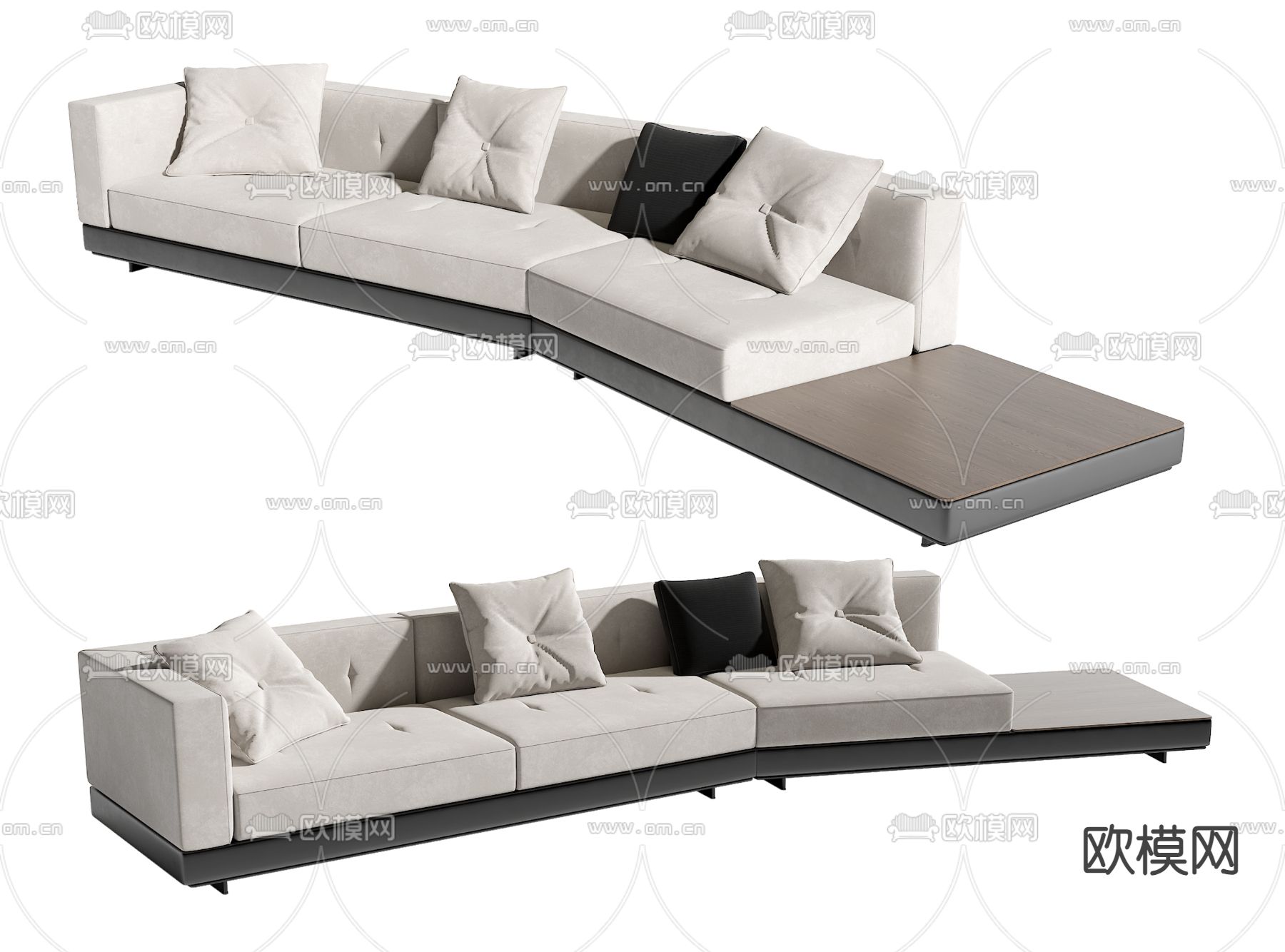 Minotti多人沙发3d模型下载