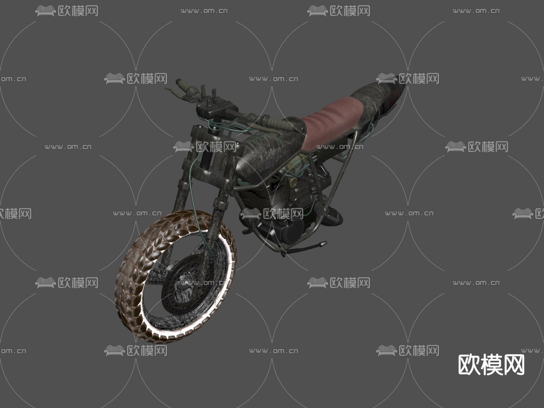 越野摩托车3d模型下载（渲染图3）