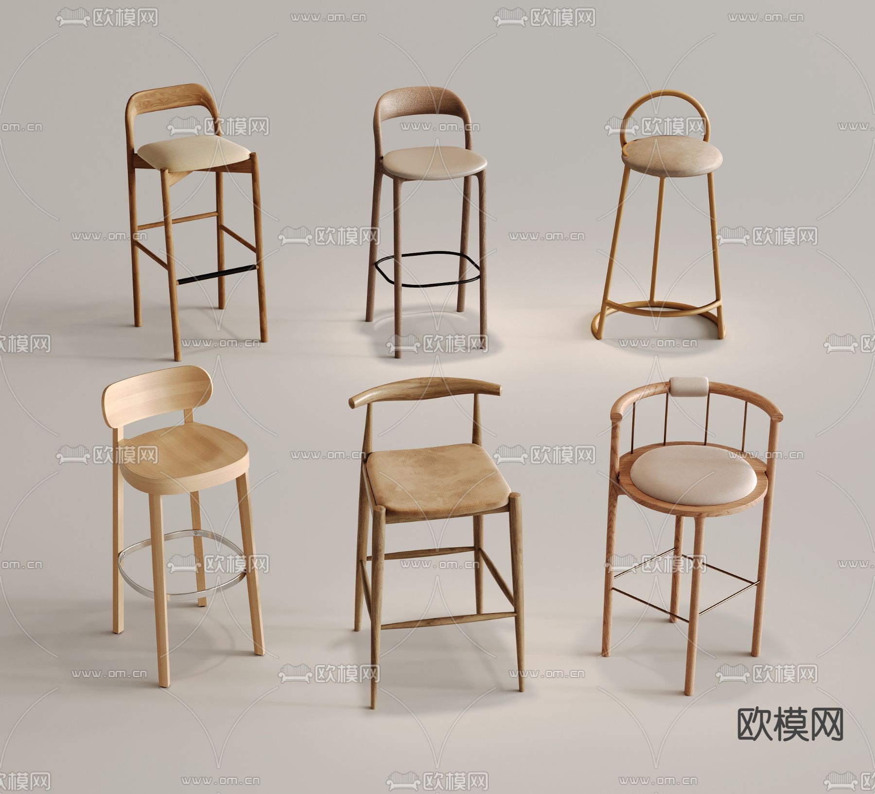 吧台椅 吧凳 高脚凳3d模型下载