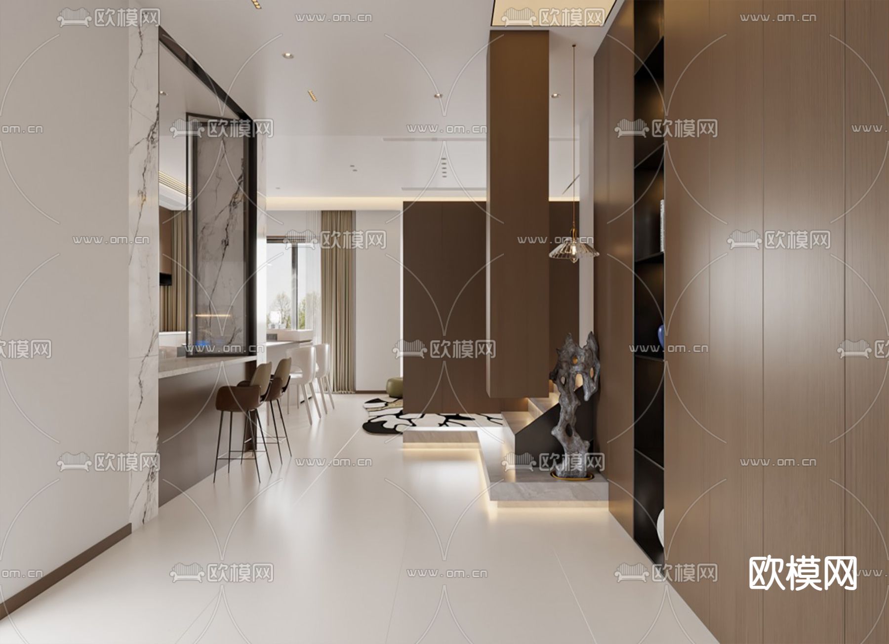 入户玄关 装饰玄关 过道3d模型下载