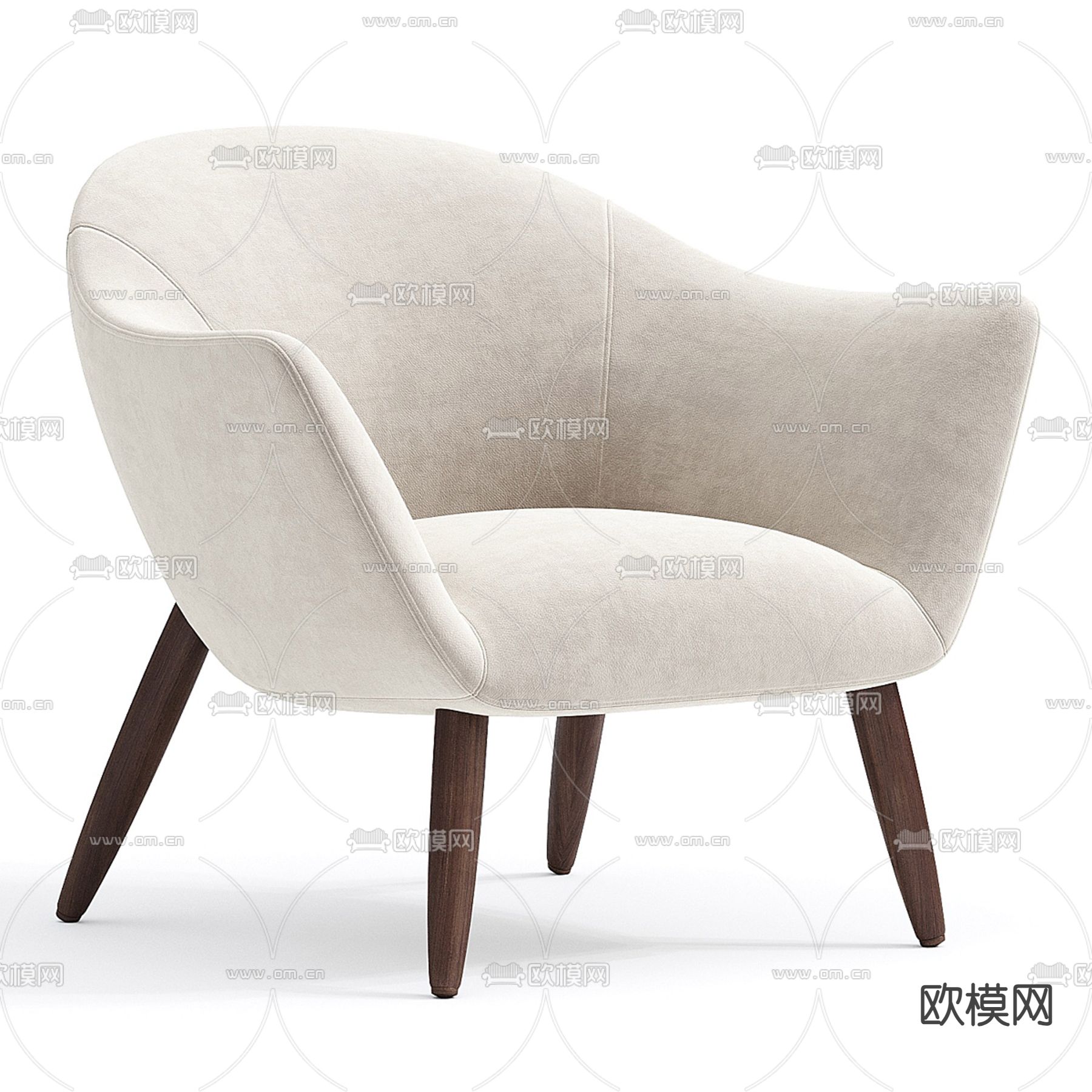 现代椅子 休闲椅3d模型下载（渲染图1）