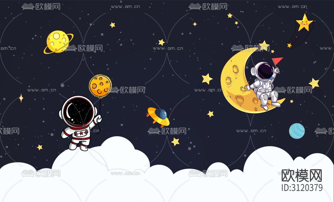 儿童卡通壁纸 太空星空壁纸 宇宙背景贴图下载