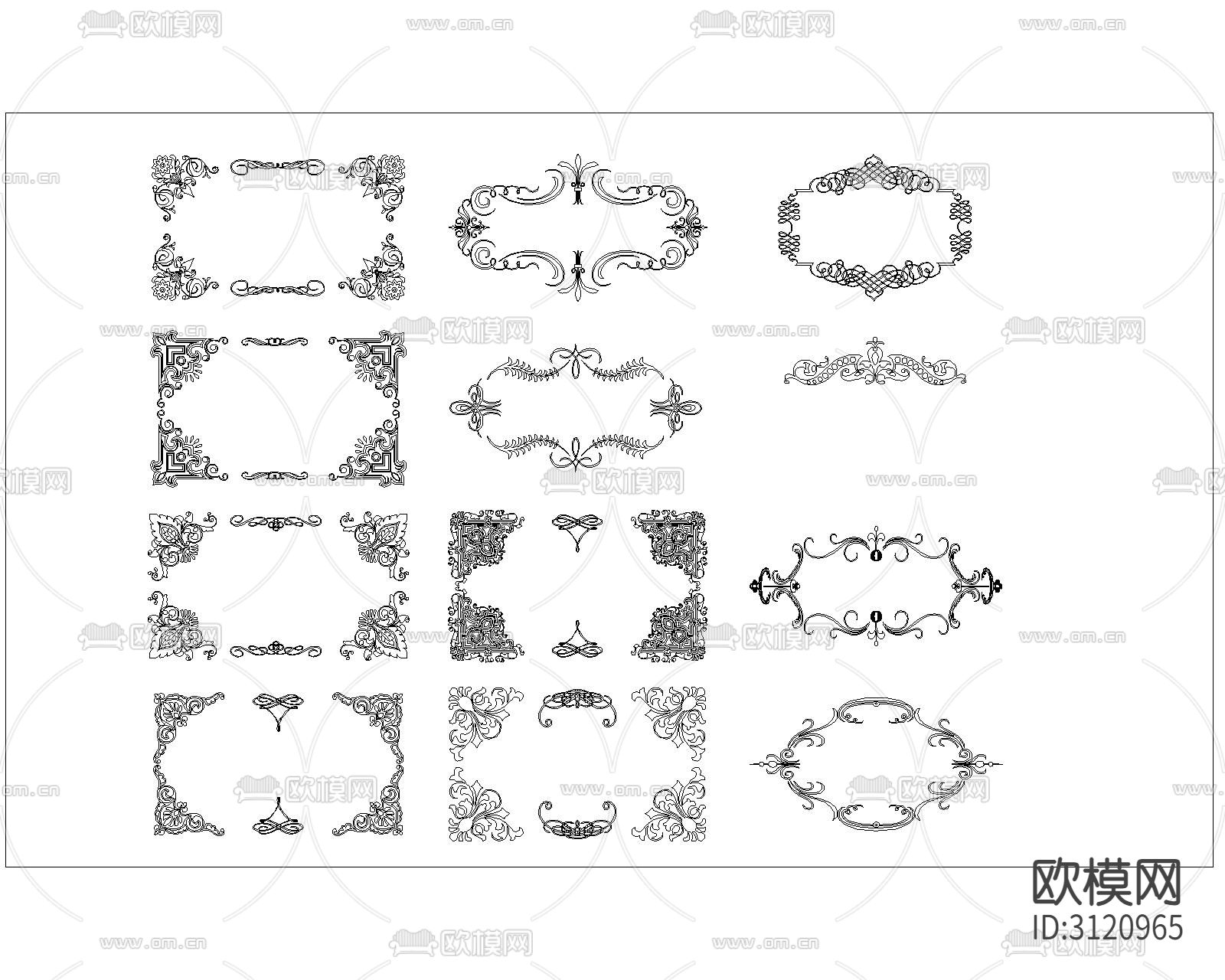 花纹cad图库下载（渲染图4）