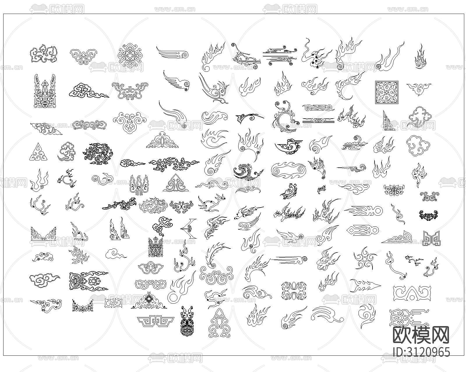 花纹cad图库下载（渲染图1）