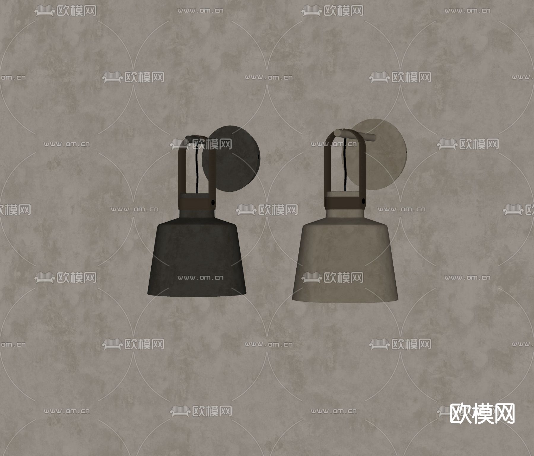 侘寂风壁灯su模型下载（渲染图1）