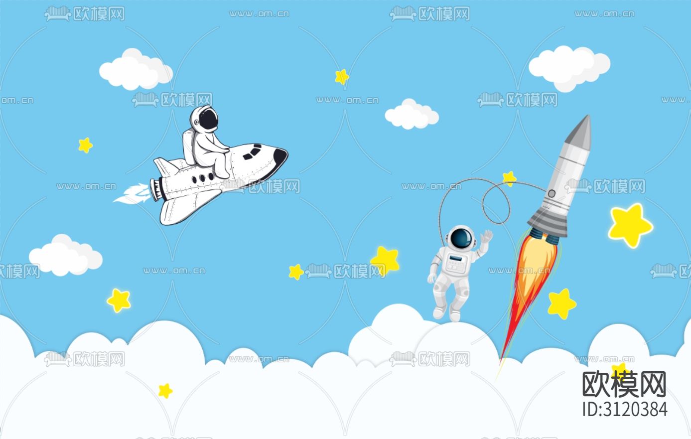 儿童卡通壁纸 太空星空壁纸 宇宙背景贴图下载