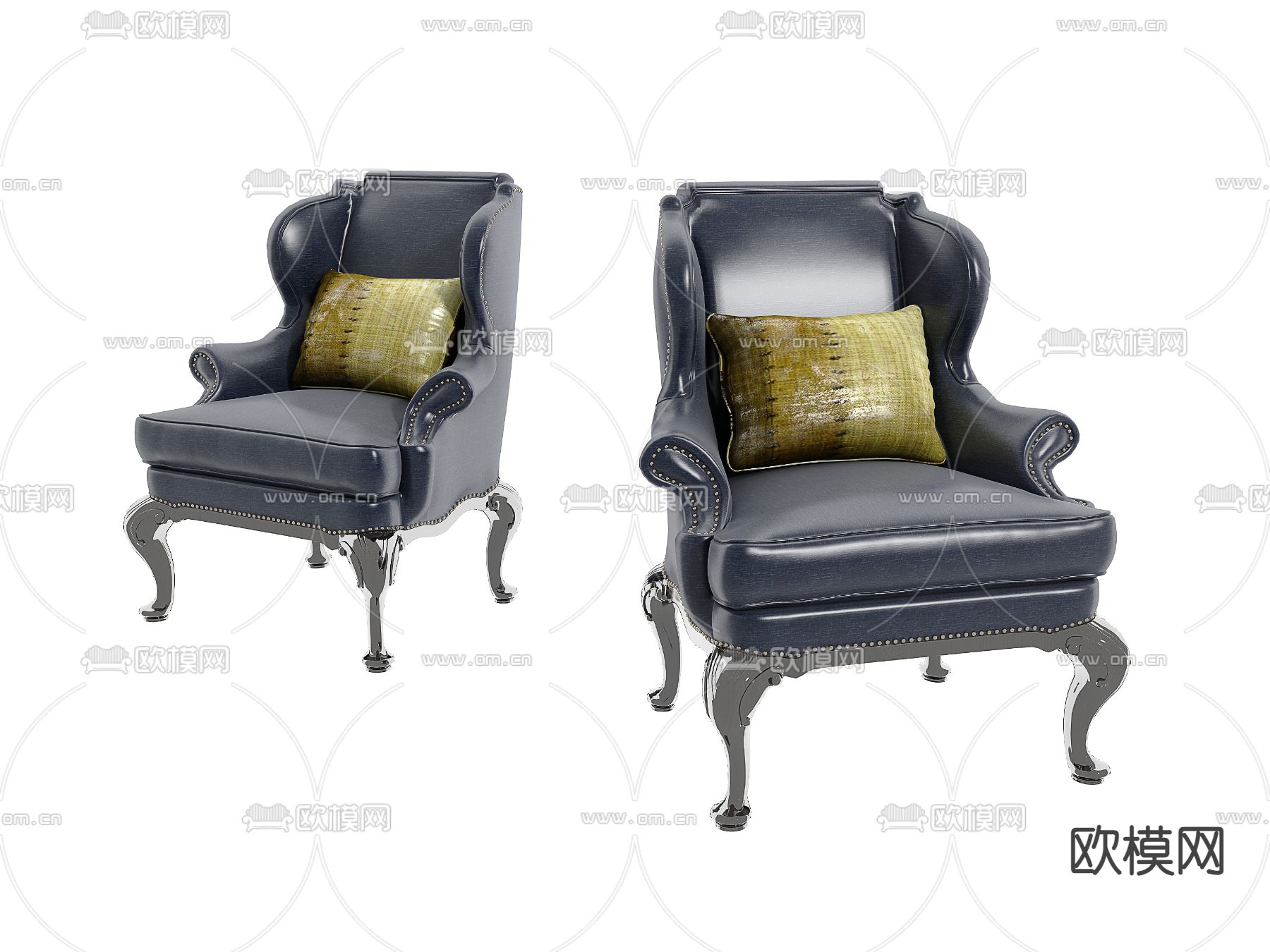 欧式休闲椅3d模型下载