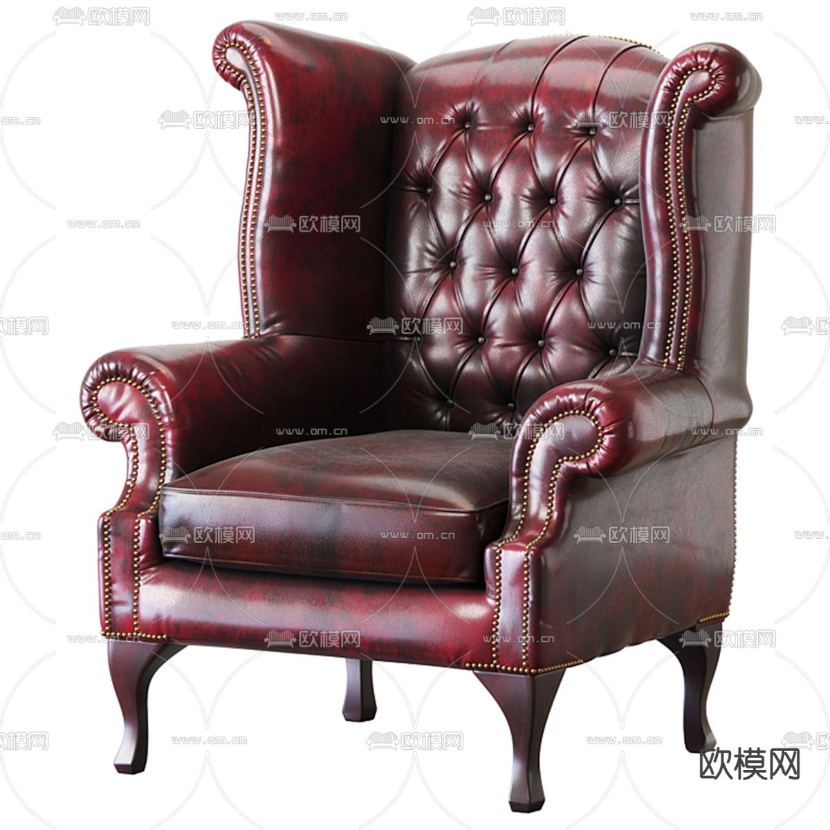 欧式休闲沙发 单人沙发3d模型下载
