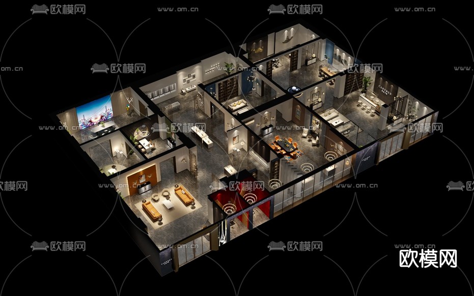 家具展厅 家具店3d模型下载(渲染图4)