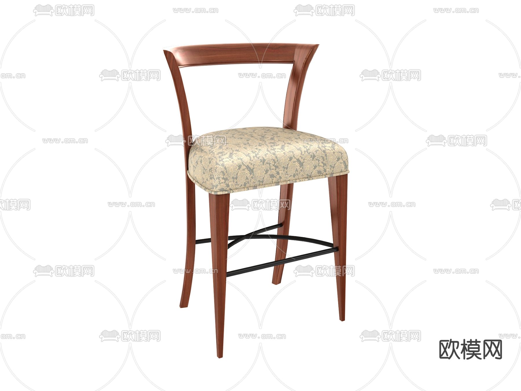 简欧吧椅 座椅3d模型下载