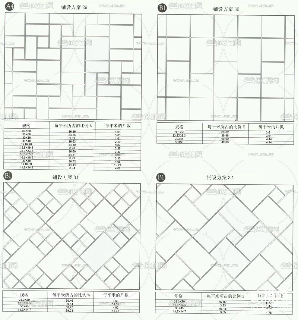 地面瓷砖 铺设填充图案cad图库下载（渲染图5）