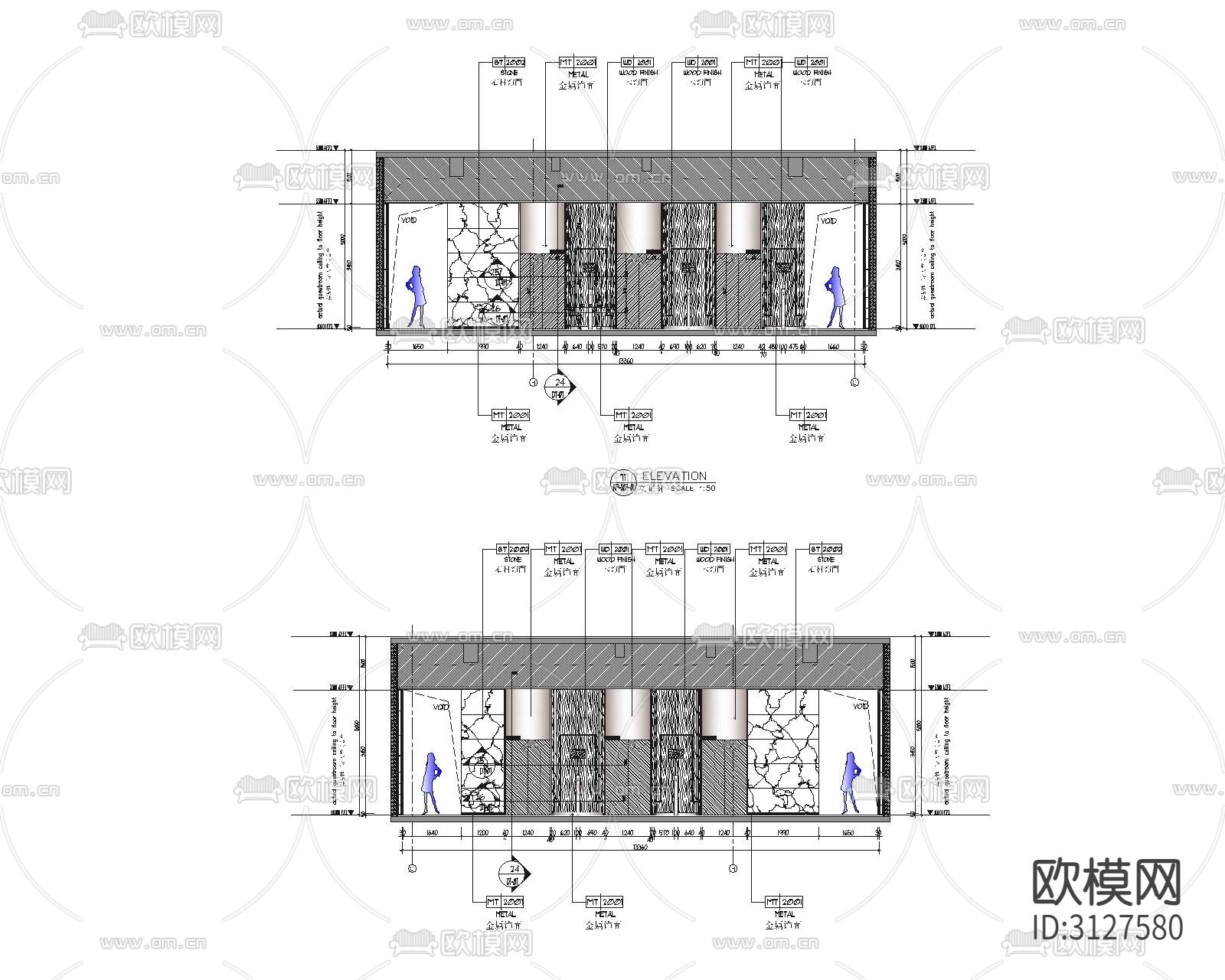 酒楼会所 餐厅cad施工图下载（渲染图10）