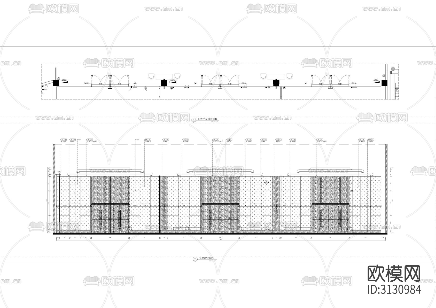养老活力中心（会所）室内装修cad施工图下载（渲染图4）