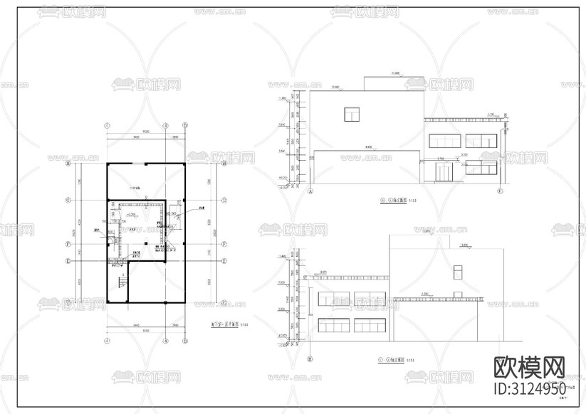 幼兒園建筑cad施工圖下載(渲染圖7)
