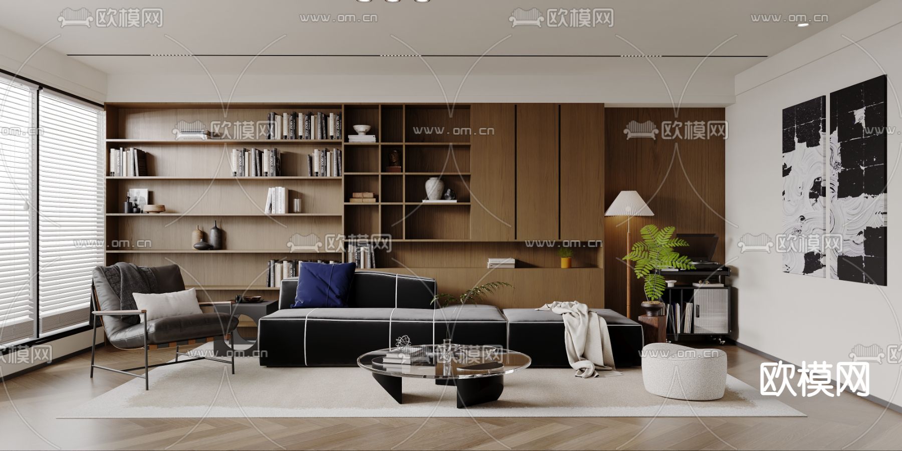 中古风客餐厅3d模型下载