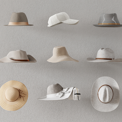  现代帽子su模型 