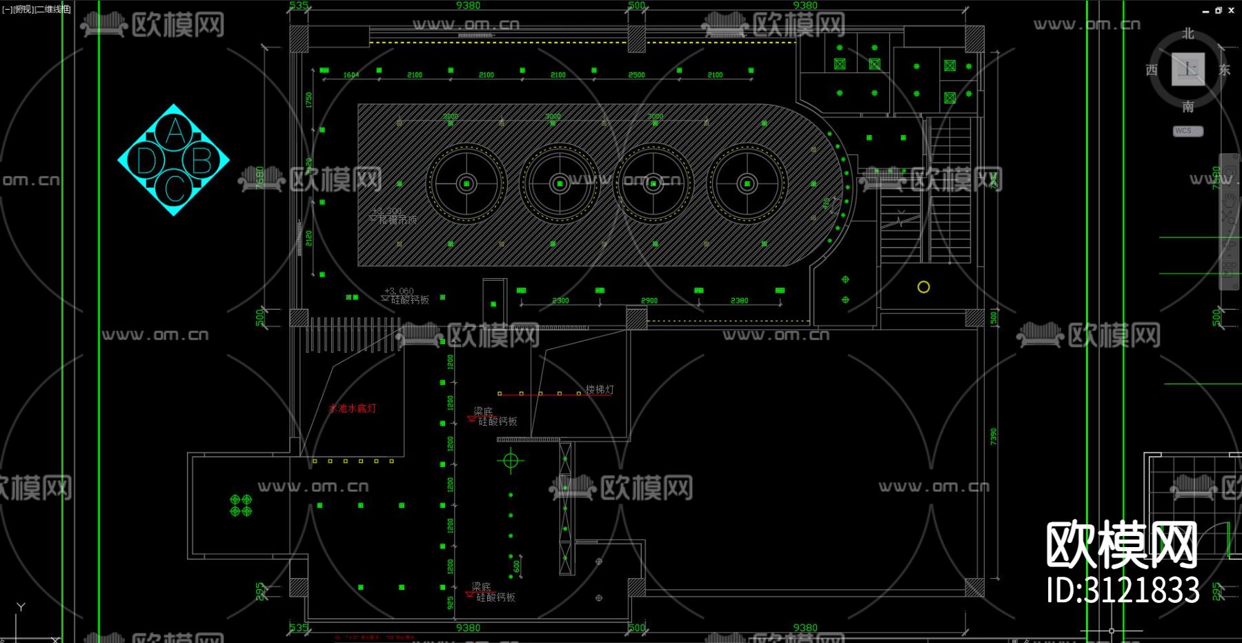 港式茶餐厅 餐厅cad施工图下载（渲染图6）