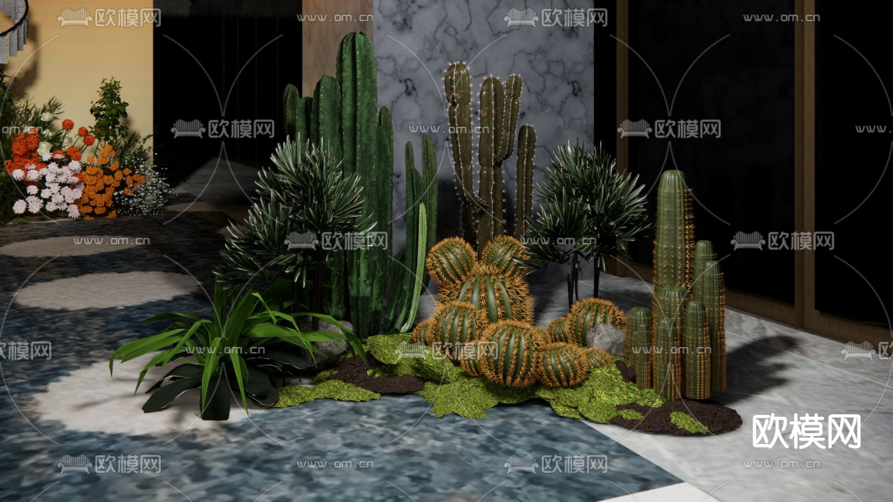 婚礼展示区su模型下载（渲染图2）