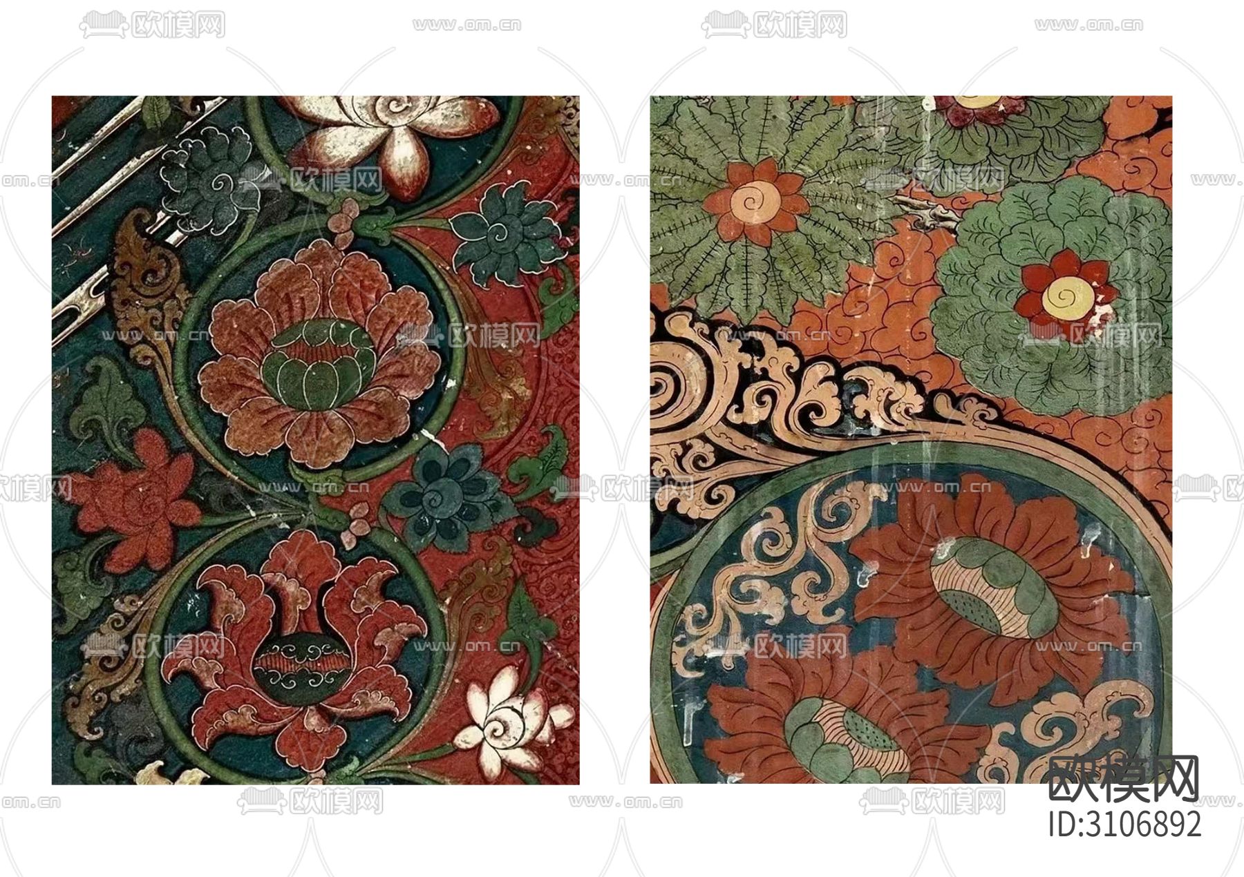 藏式民族风挂画贴图下载