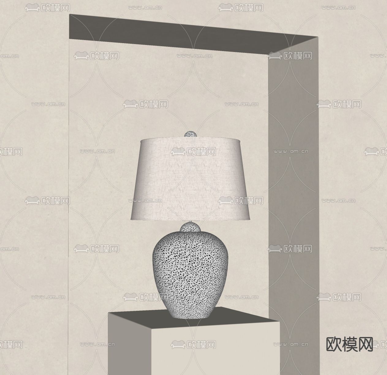 现代台灯su模型