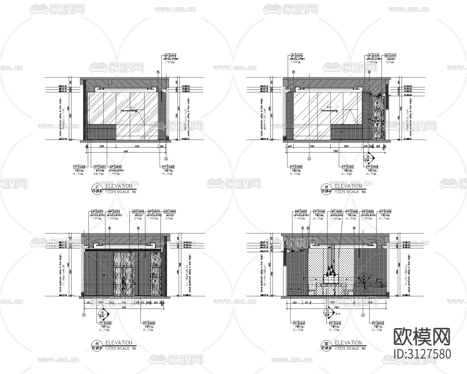 酒楼会所 餐厅cad施工图下载（渲染图9）