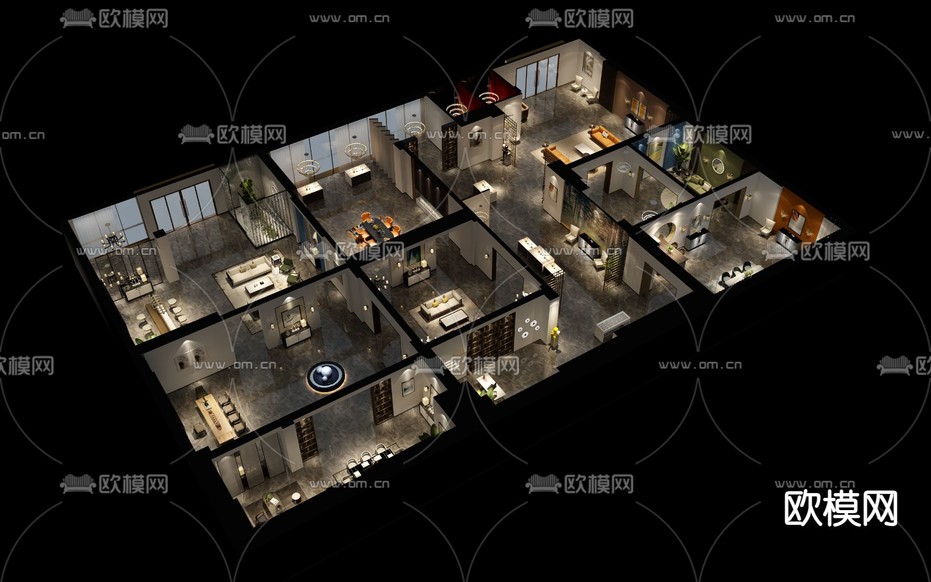 家具展厅 家具店3d模型下载(渲染图3)