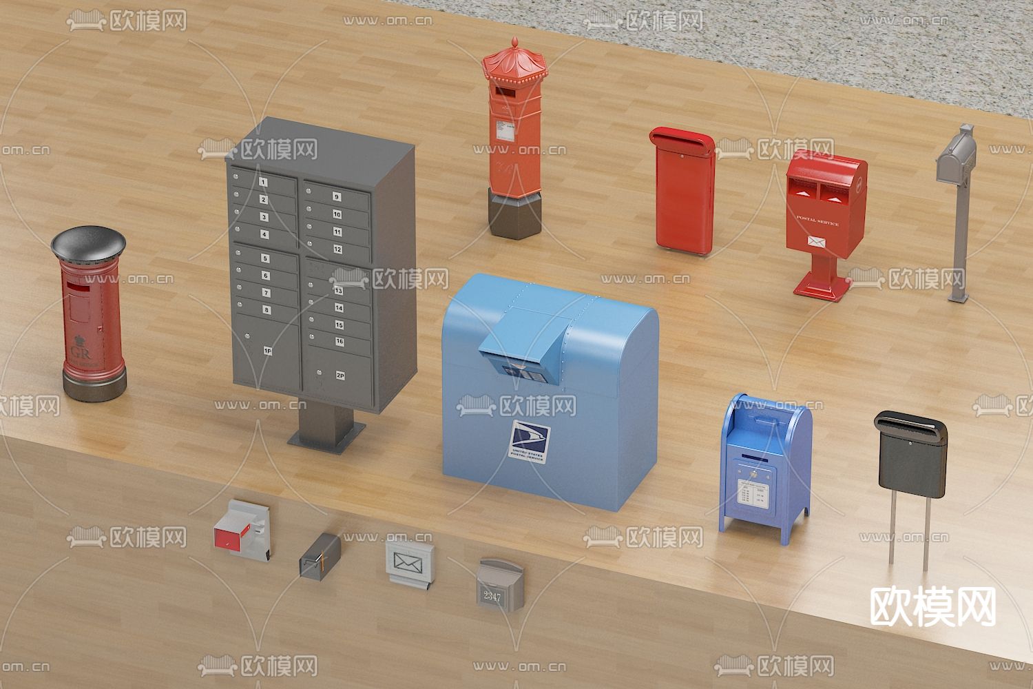 邮箱 邮筒 信箱3d模型下载