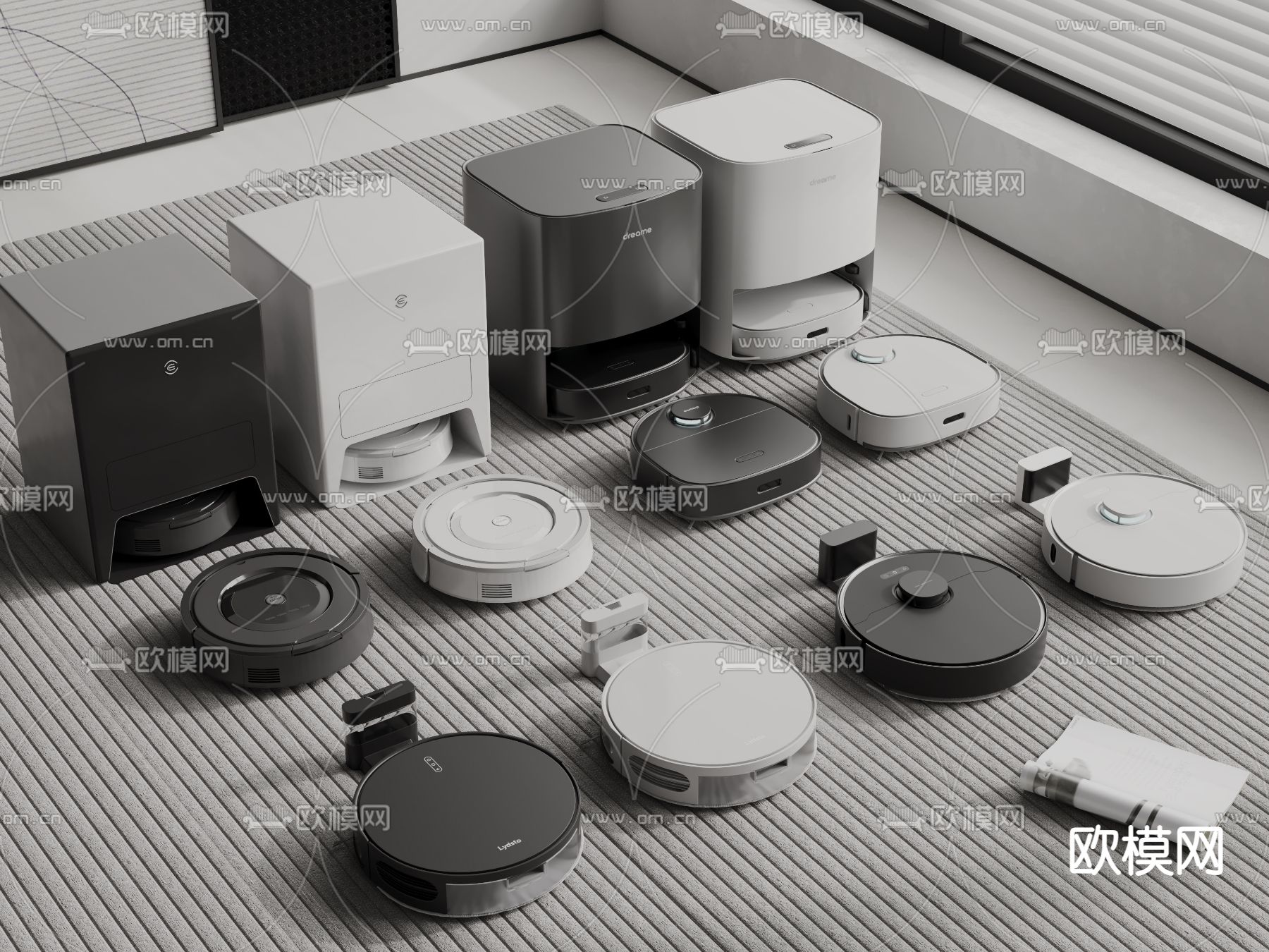 扫地机器人3d模型下载