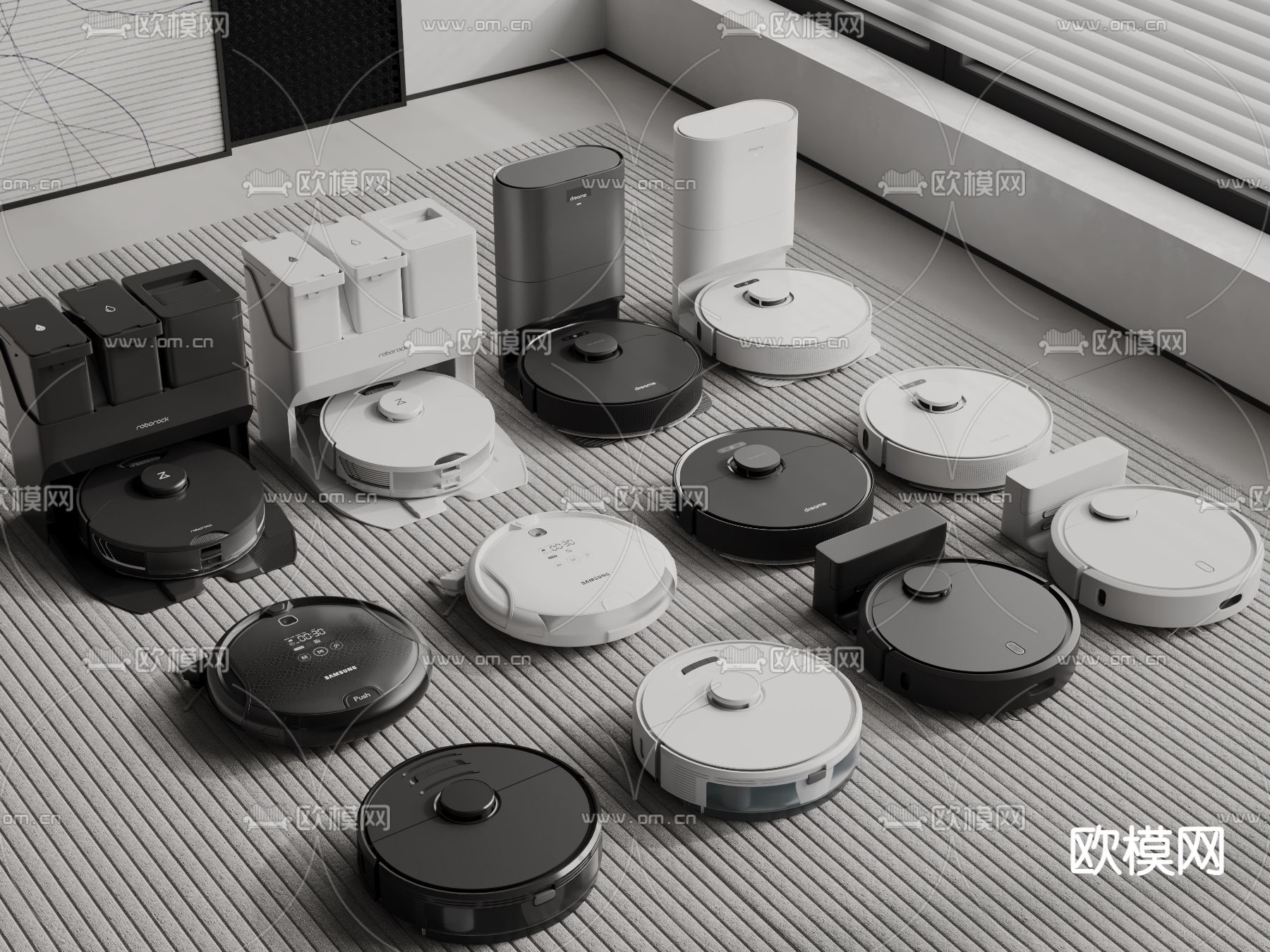 扫地机器人3d模型下载