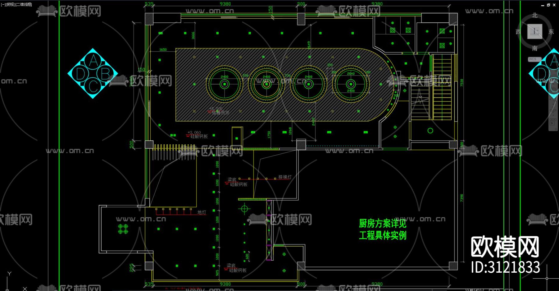 港式茶餐厅 餐厅cad施工图下载（渲染图5）
