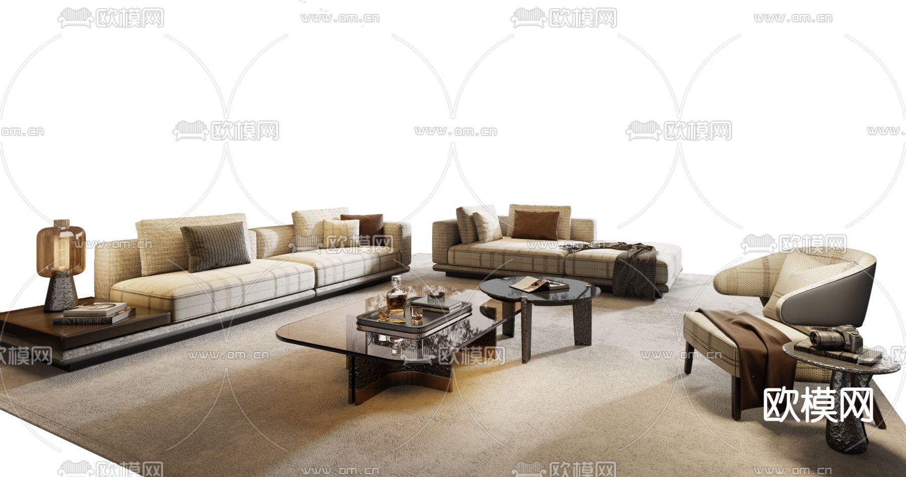 Minotti 米洛提 组合沙发3d模型下载
