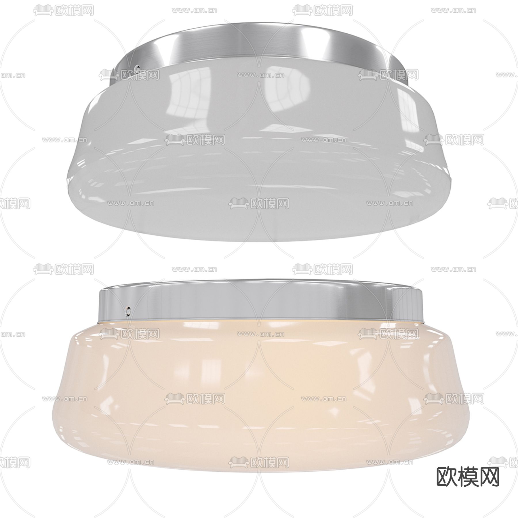 奶油风吸顶灯3d模型下载