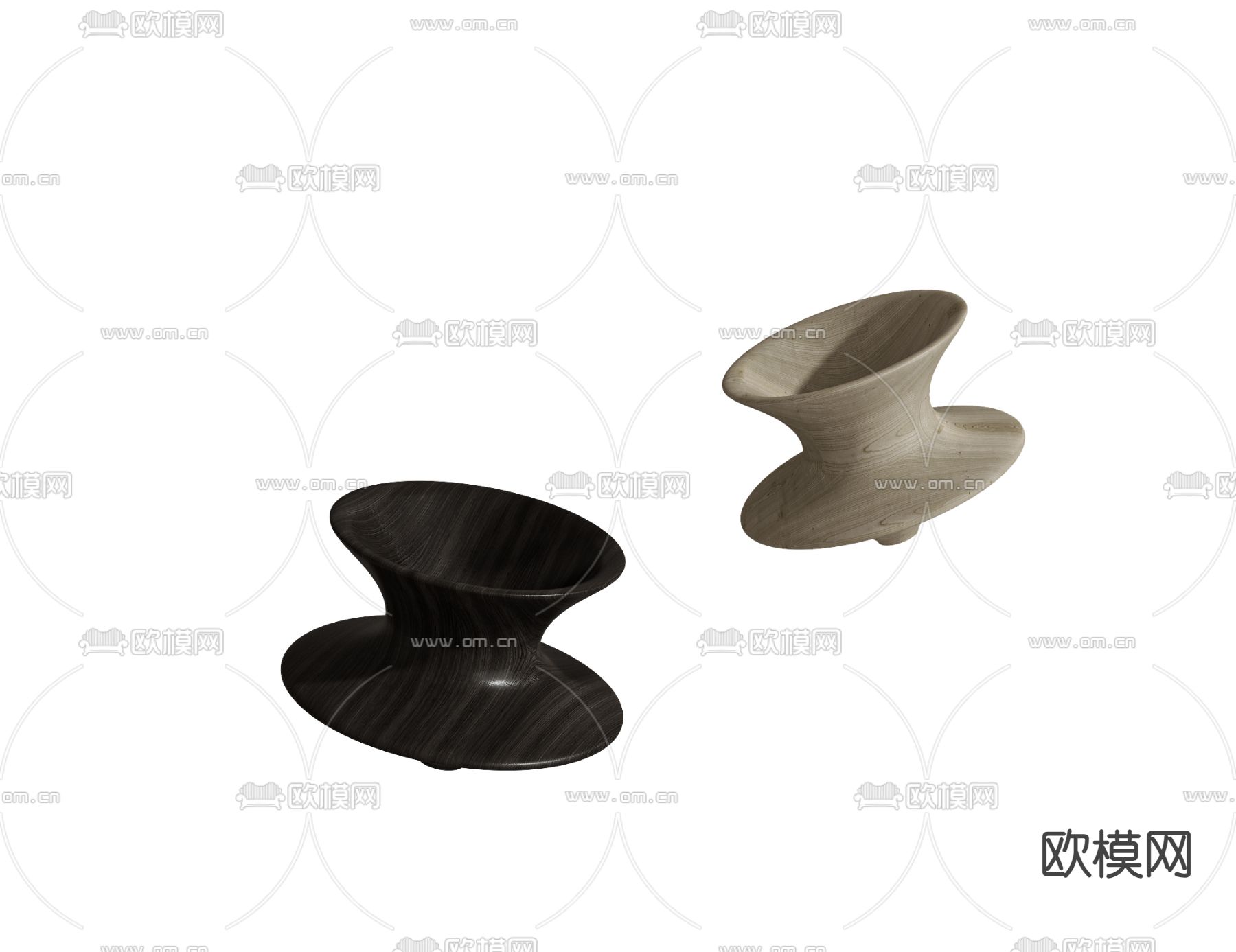 Baxter 陀螺椅su模型下载（渲染图2）