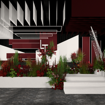  秀场风吊顶婚礼su模型 