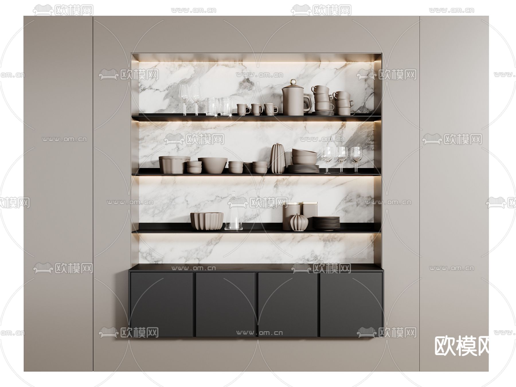 侘寂风陶罐 瓦罐 罐子3d模型下载