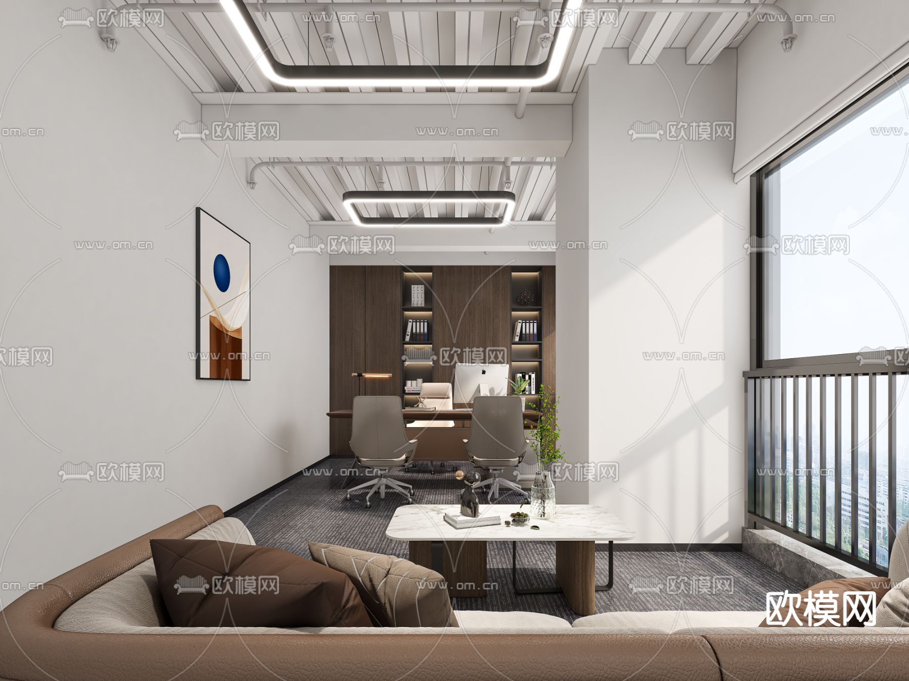 总经理室 董事长室3d模型下载