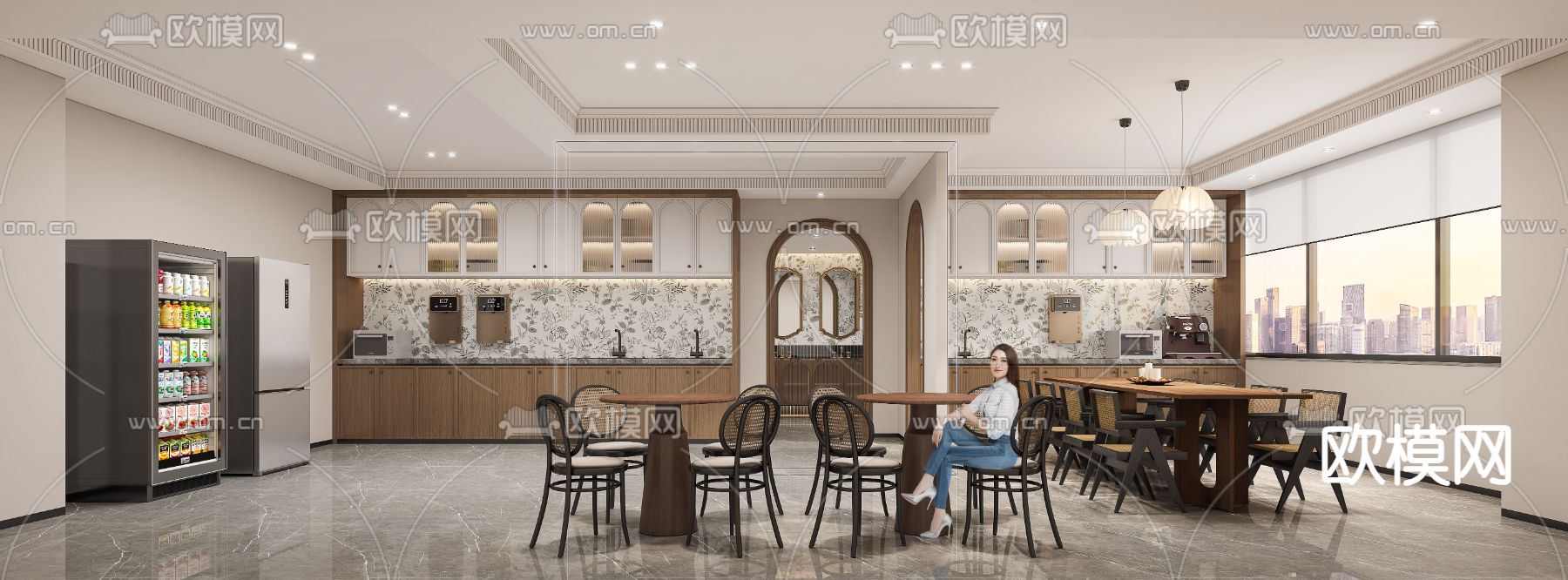 办公室茶水间 休闲区3d模型下载