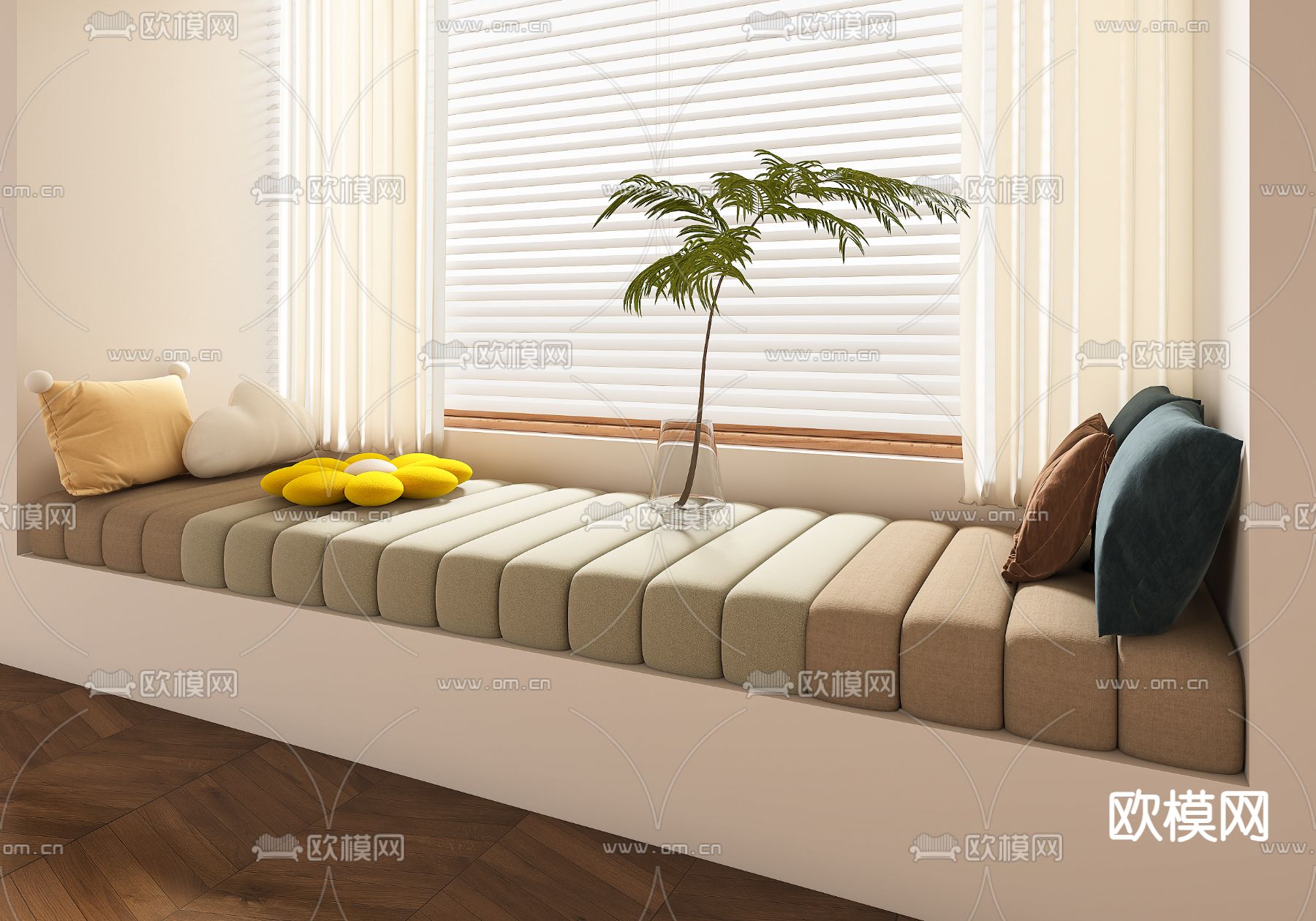 垫子 软垫 飘窗垫 坐垫 窗台3d模型下载