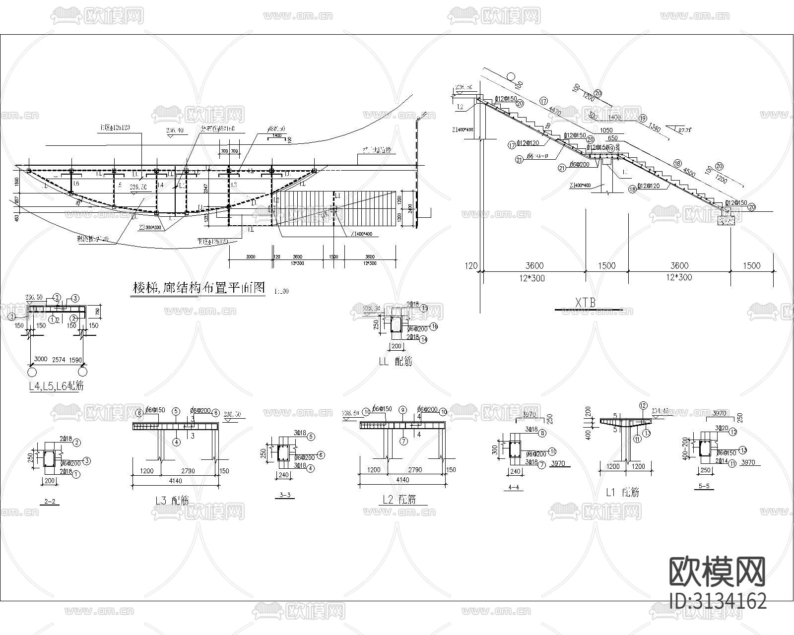 中式庭院景观规划设计cad施工图下载（渲染图4）
