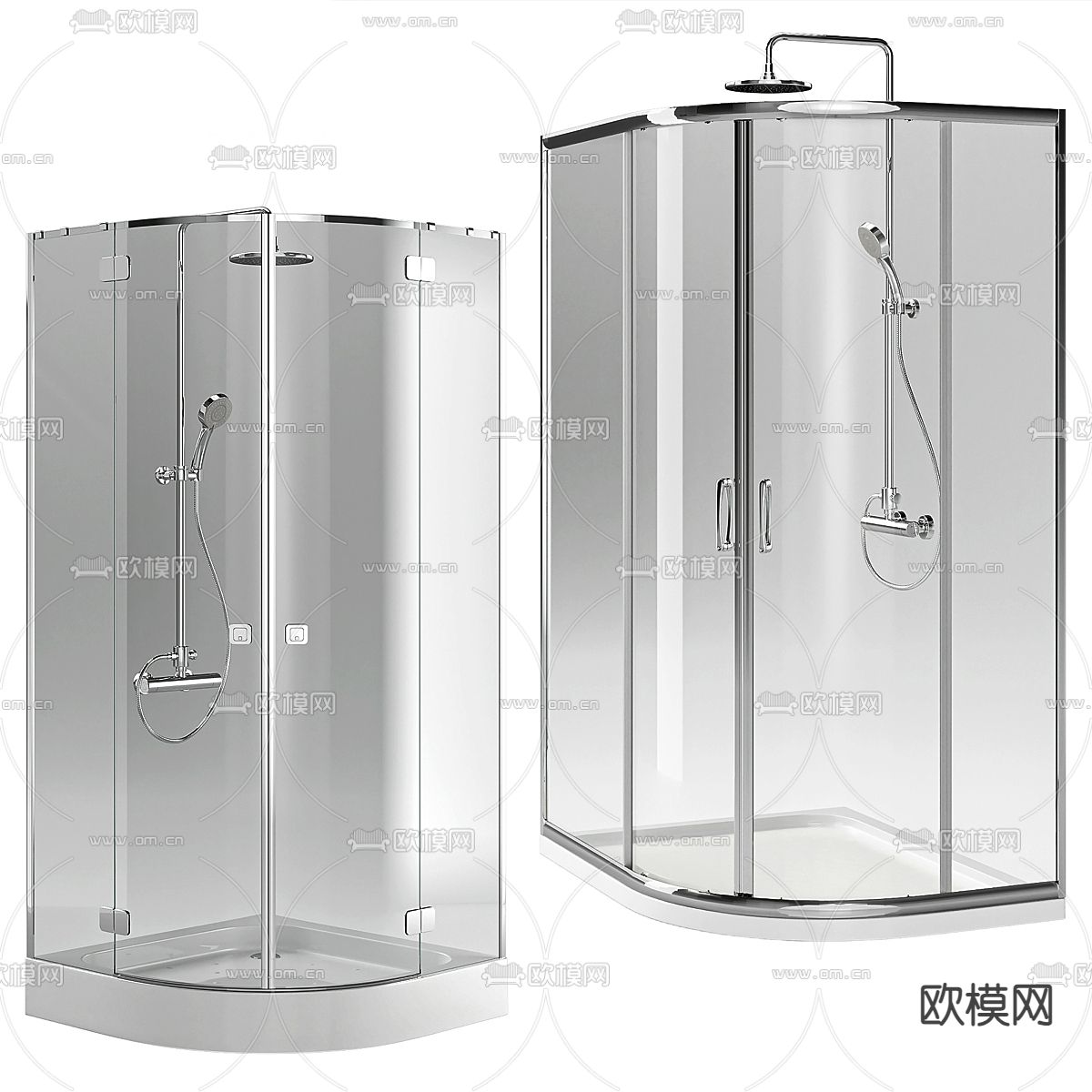 卫生间隔断 淋浴间 冲凉房3d模型下载（渲染图1）