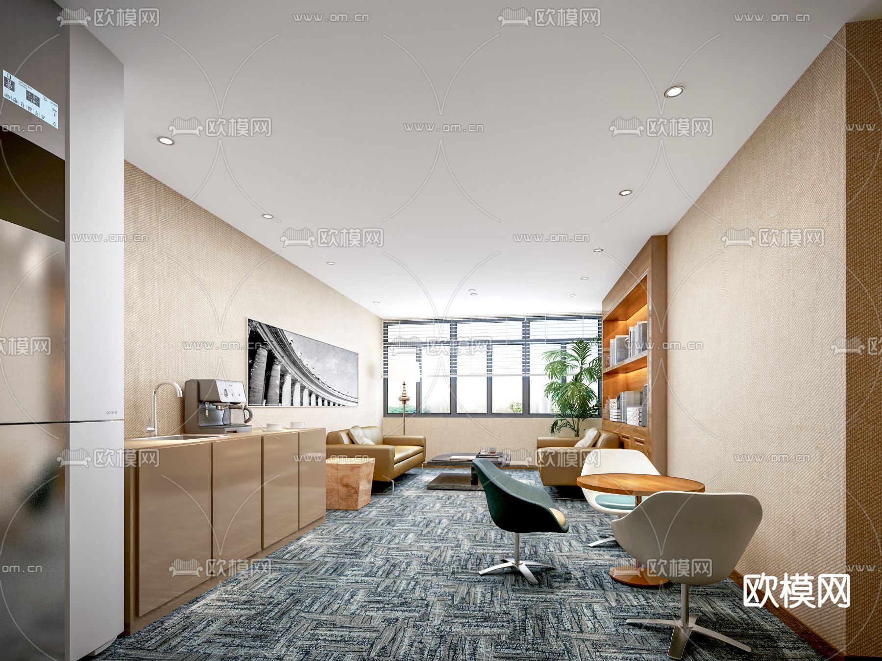 办公室 茶水间3d模型下载