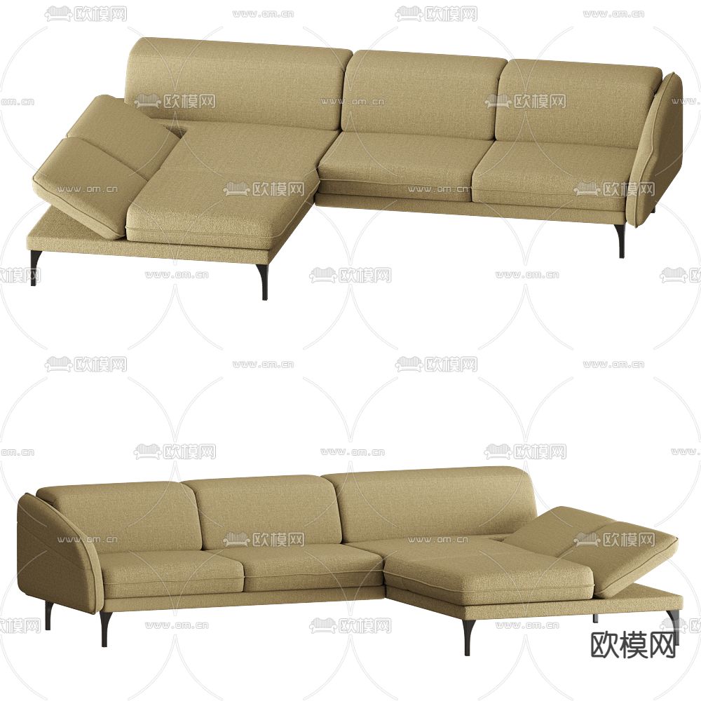 Saiwala 转角沙发 多人沙发3d模型下载