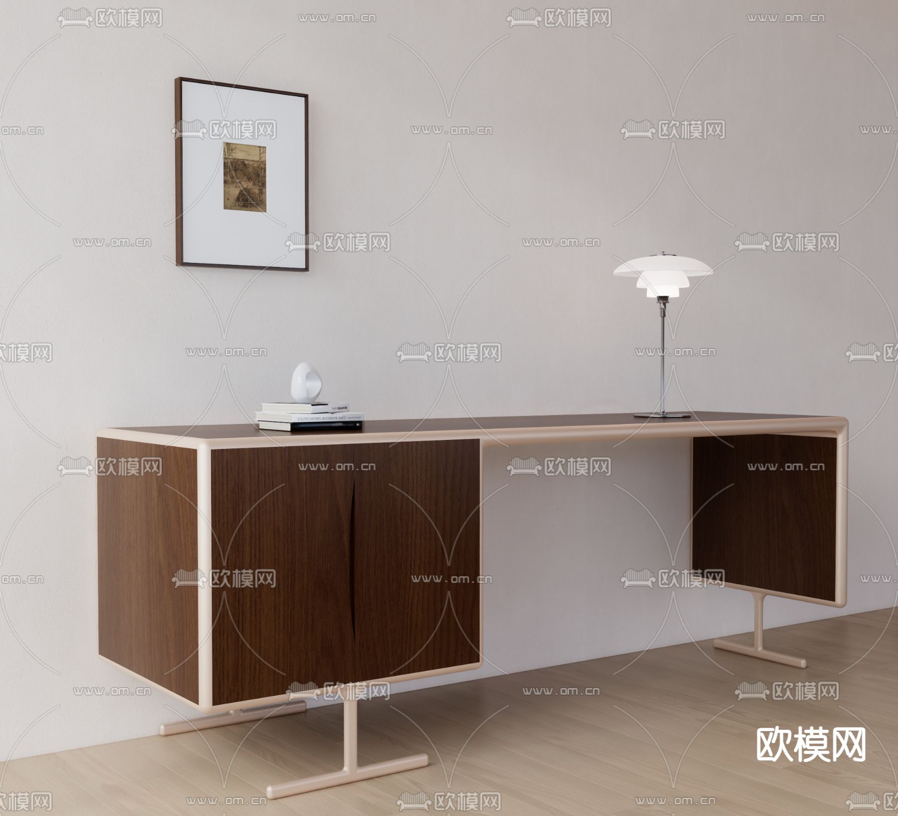 现代书桌 化妆桌3d模型下载