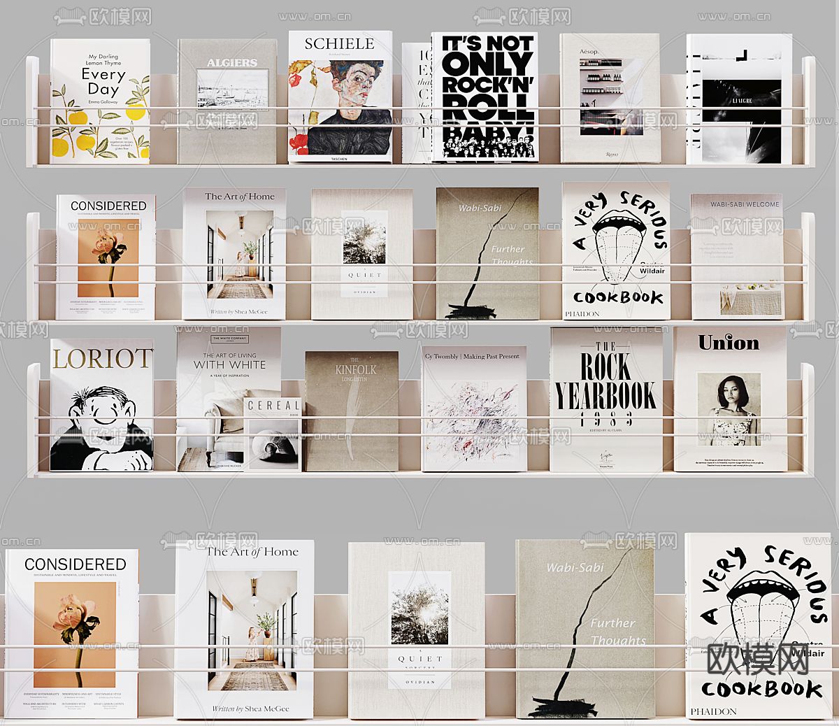 现代书籍 书本 杂志 报刊3d模型下载（渲染图1）