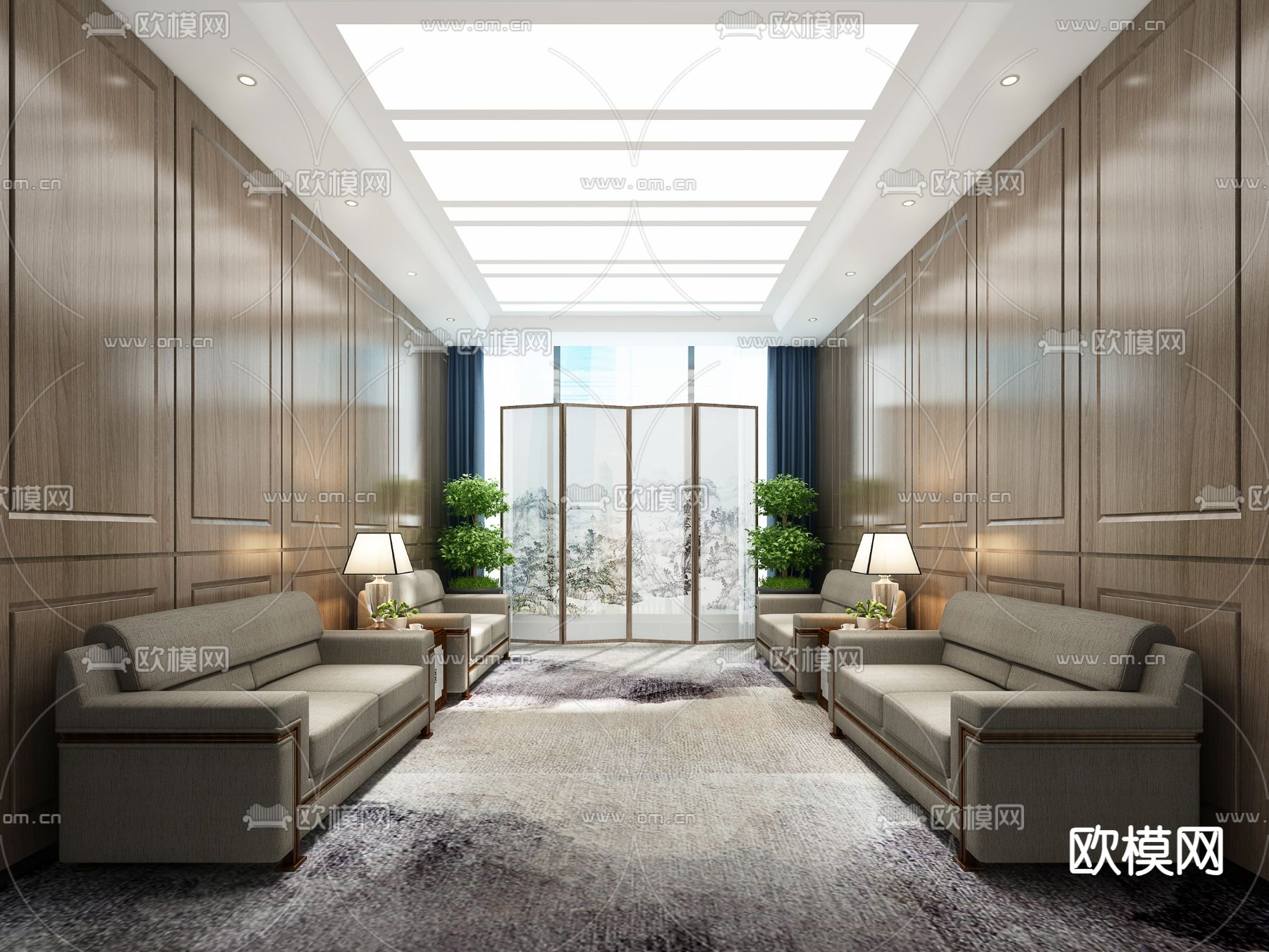 办公室 会客室3d模型下载