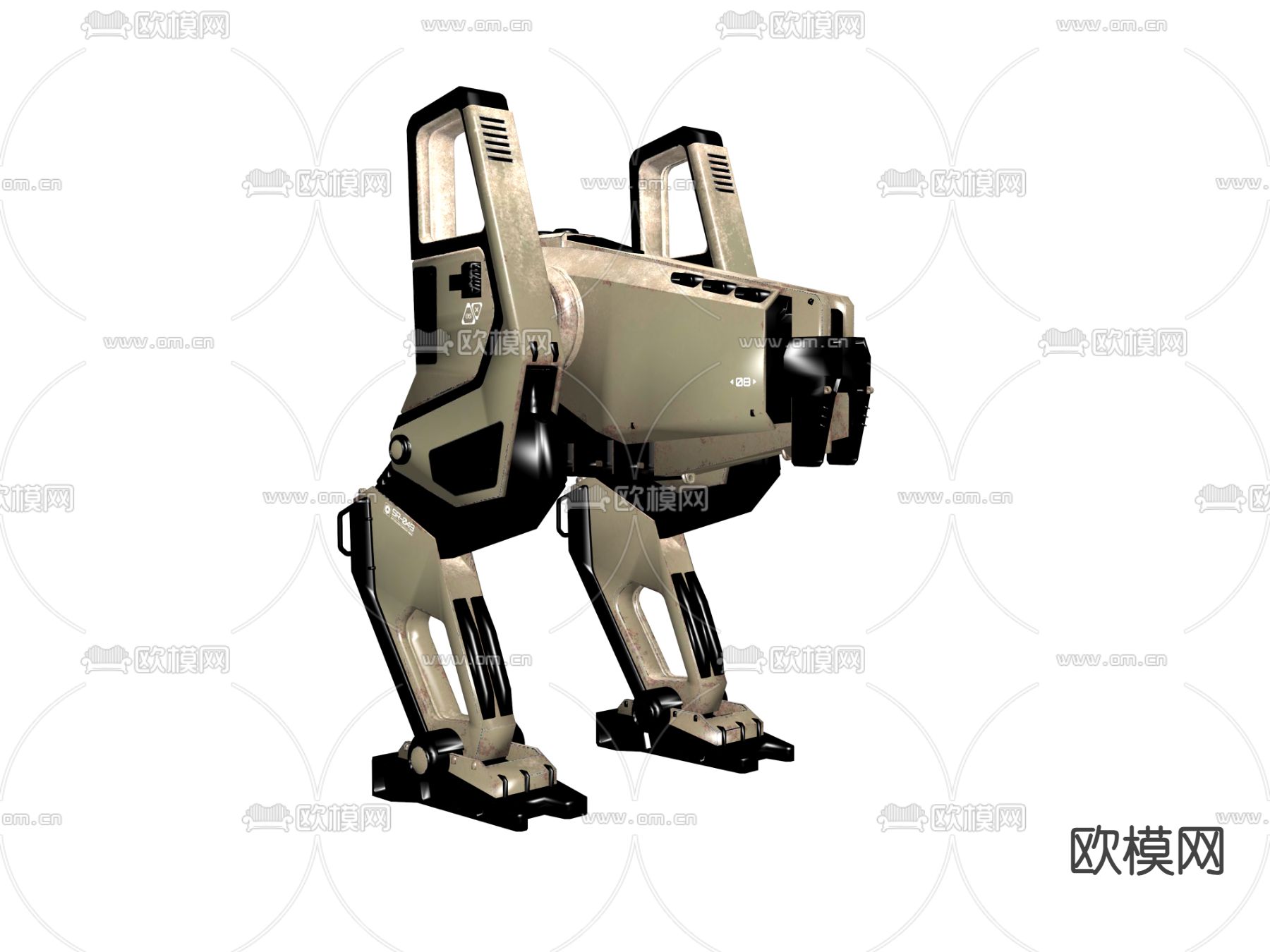 重型机甲3d模型下载（渲染图3）