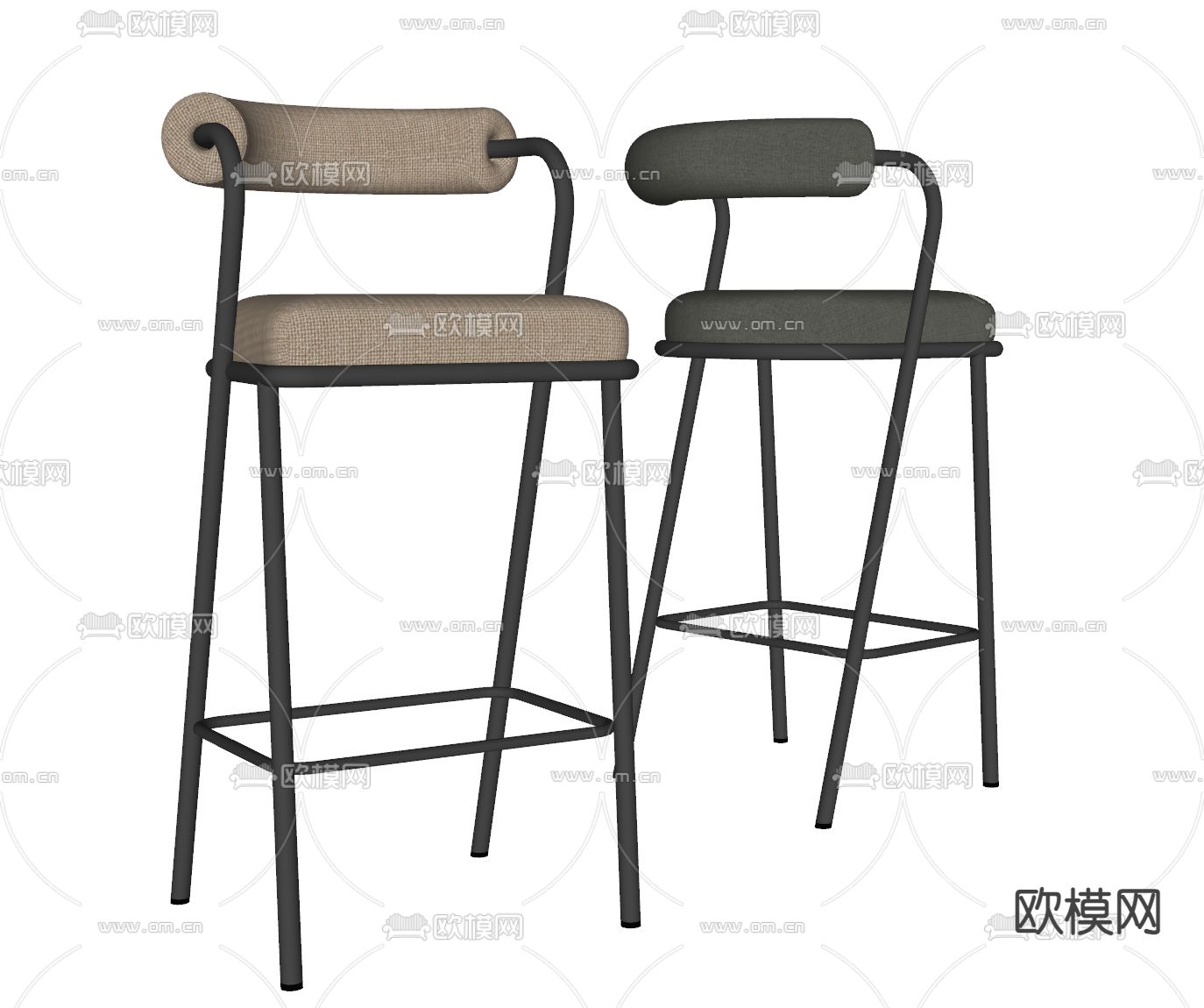 calligaris 吧椅su模型下载（渲染图1）